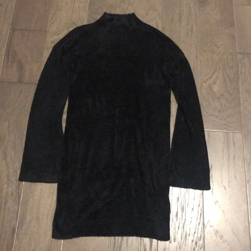 Cozy Flutter Sleeve Sheath Sweater Dress